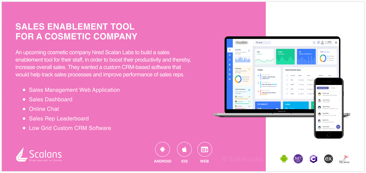 Sales Enablement Tool for a Cosmetic Company